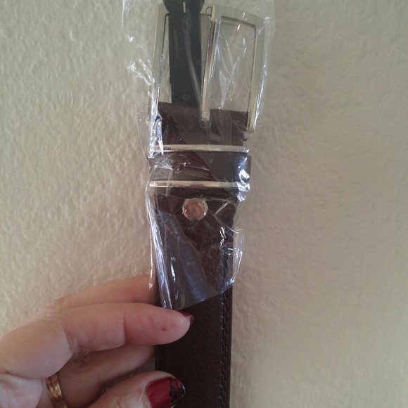 Mens brown genuine leather belt size XL 42-44 - Picture 2 of 3